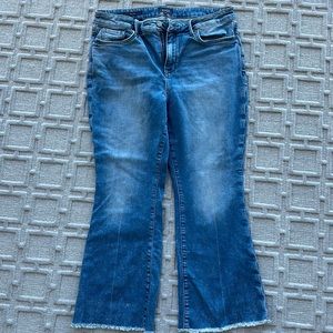 NYDJ Size 14 Cropped Fray Flare Jeans - Hardly Worn